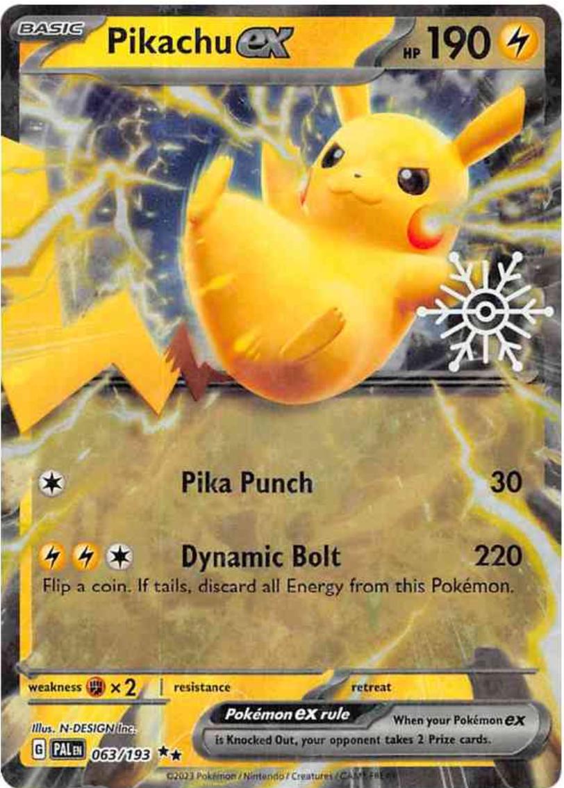 Paldea Evolved Pikachu Ex [Snowflake-Stamp] Pokémon card